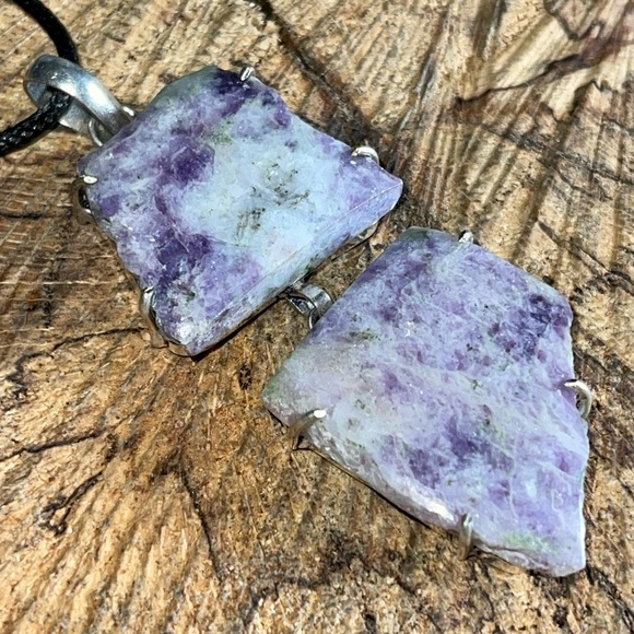 Large Purple Lepidolite Pendant 3” - Picture 8 of 14